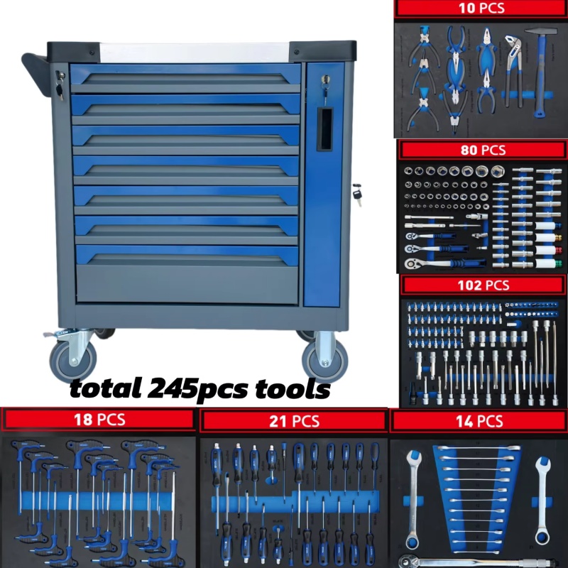 Tools For Garage Workshop - 7단 서랍 잠금식 이동식 철제 공구