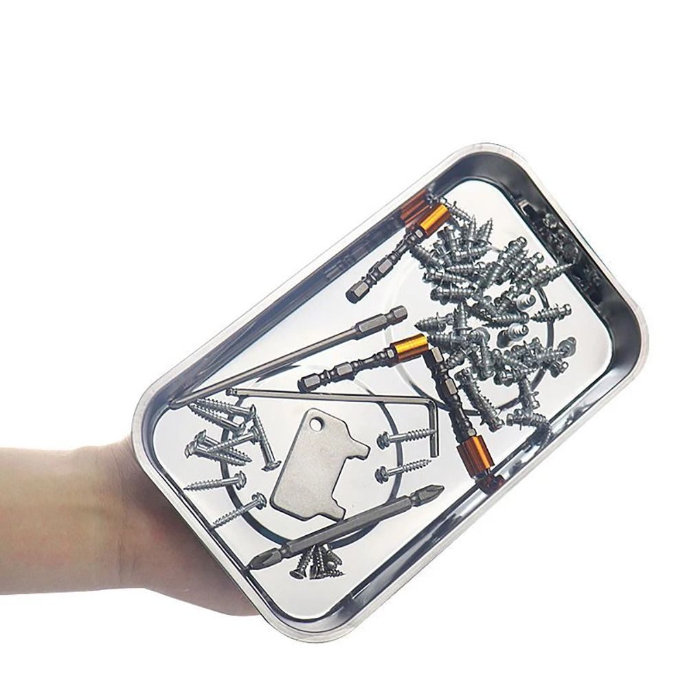 1Pcs 라운드 스퀘어 마그네틱 부품 트레이 실버 다기 - Magnetic Parts Tray 리뷰 및 가격