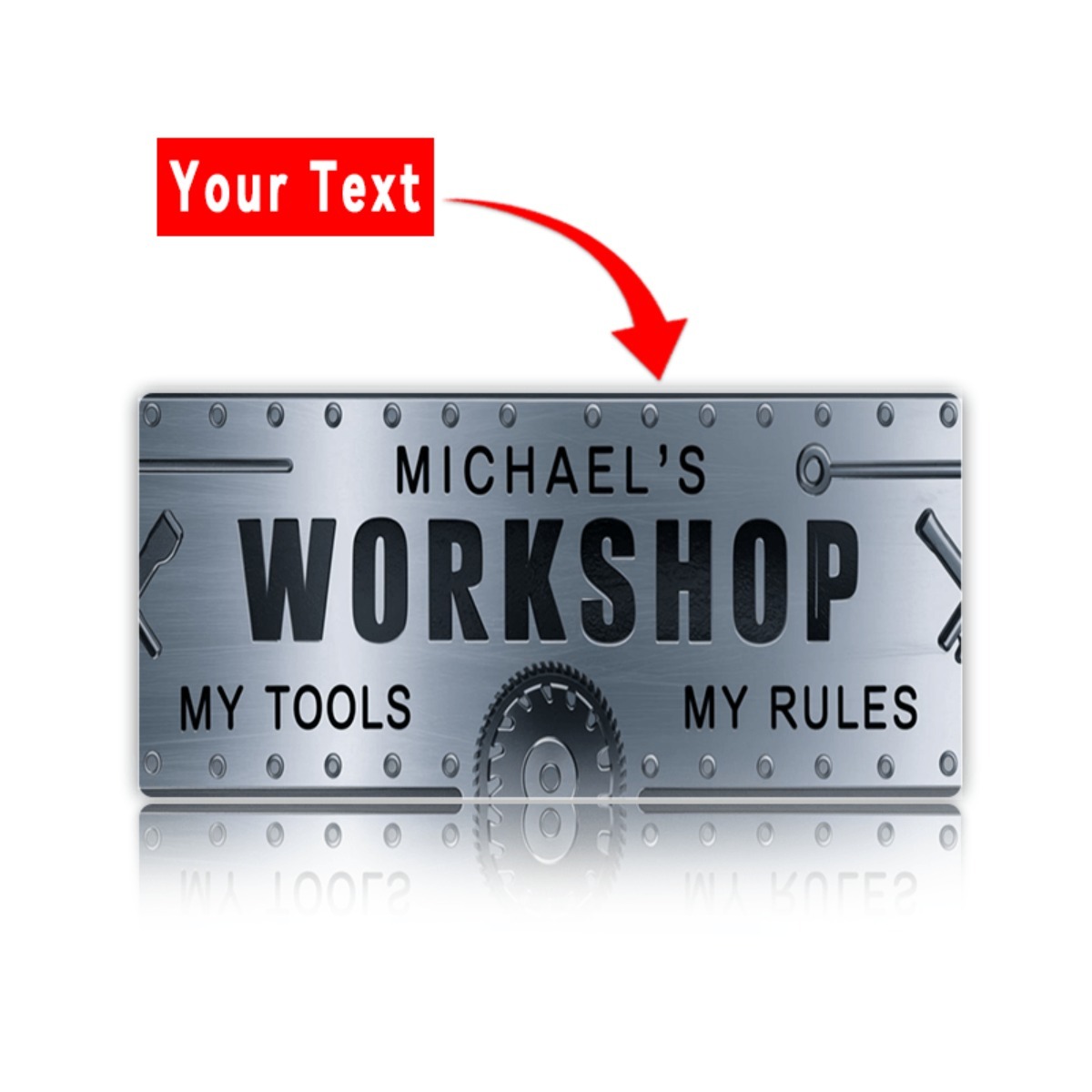 개인 맞춤형 이름 워크샵 알루미늄 사인 6x12인치 - - Workshop Tools And Names 리뷰 및 가격