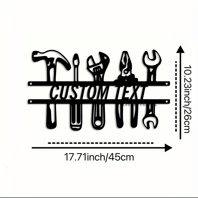 DIY 산업 스타일 철제 벽 장식, 맞춤형 이름 '제임 - Workshop Tools And Names 리뷰 및 가격