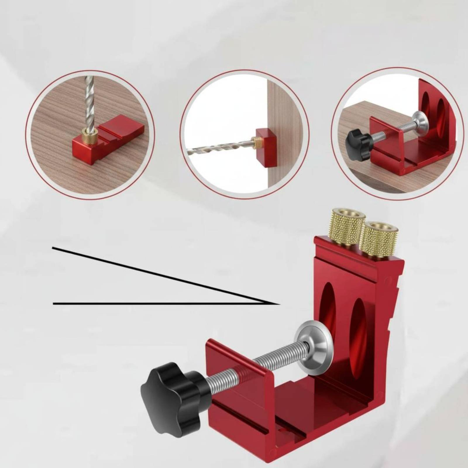 15도 각도 조절 드릴링 가이드 조절식 클램프 포켓홀  - Workshop Joinery Tools 리뷰 및 가격