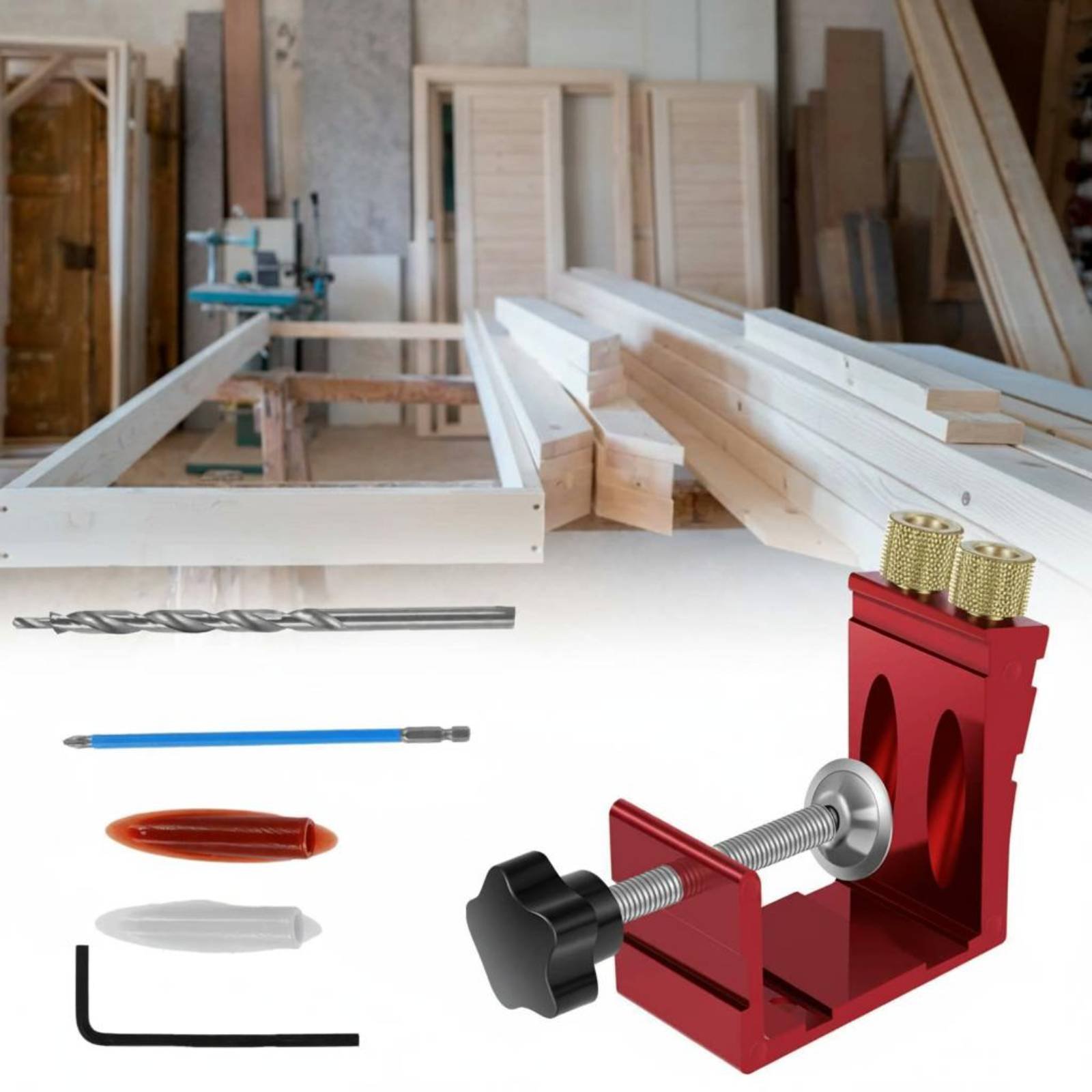 15도 각도 조절 드릴링 가이드 조절식 클램프 포켓홀  - Workshop Joinery Tools 리뷰 및 가격