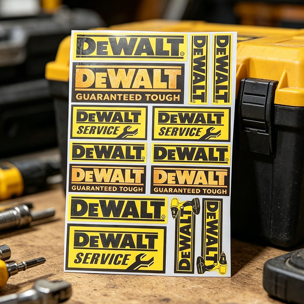 DeWalt 로고 비닐 반사 스티커 전동 공구 상자 용 - Workshop Tools Logo 리뷰 및 가격