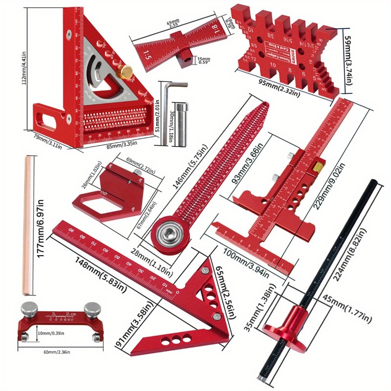 워크샵 카펜터 스퀘어 세트 다기능 마킹 목공 도구 전문 - Workshop Joinery Tools 리뷰 및 가격